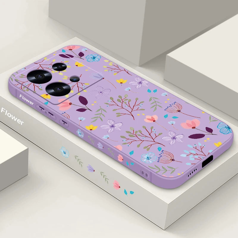 Small Flowers Print Lanyard Case