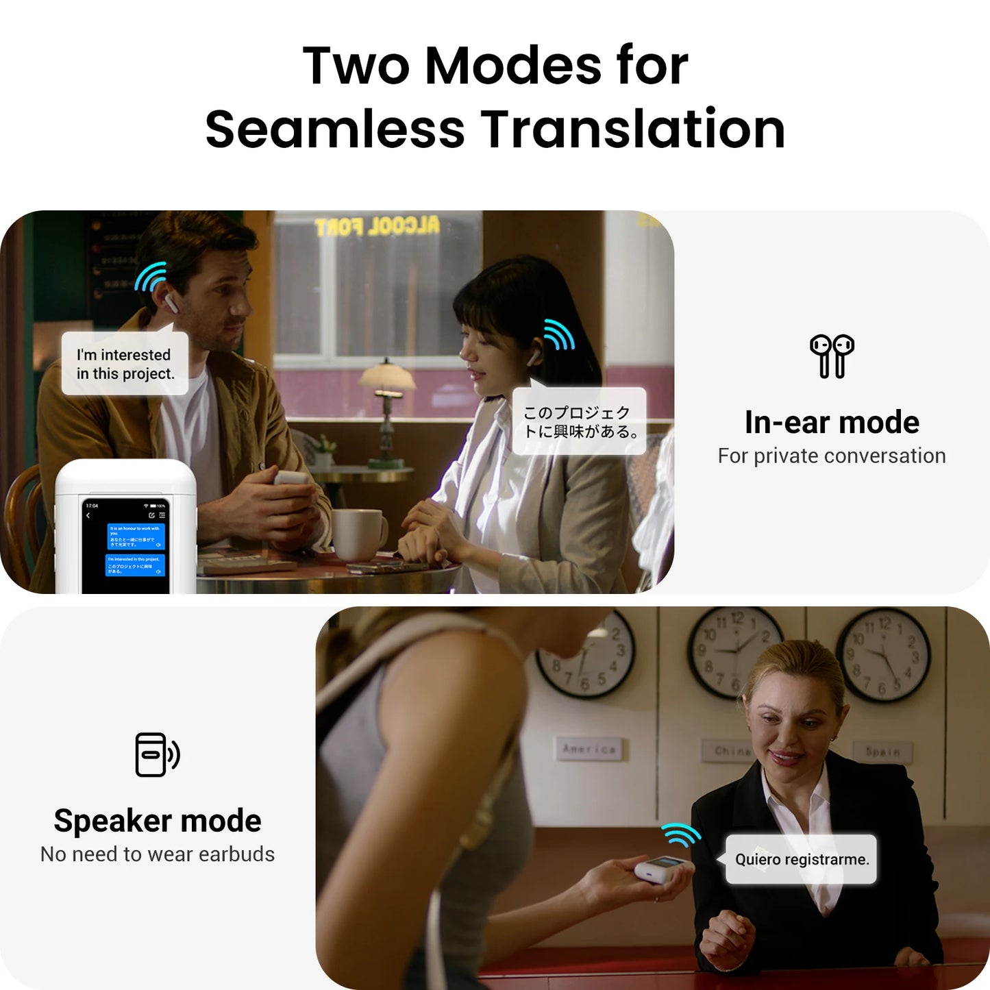 Wooask A8 Translator Earbuds