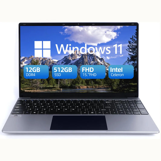 15.6 Inch 12GB DDR4 512GB SSD Intel Laptop