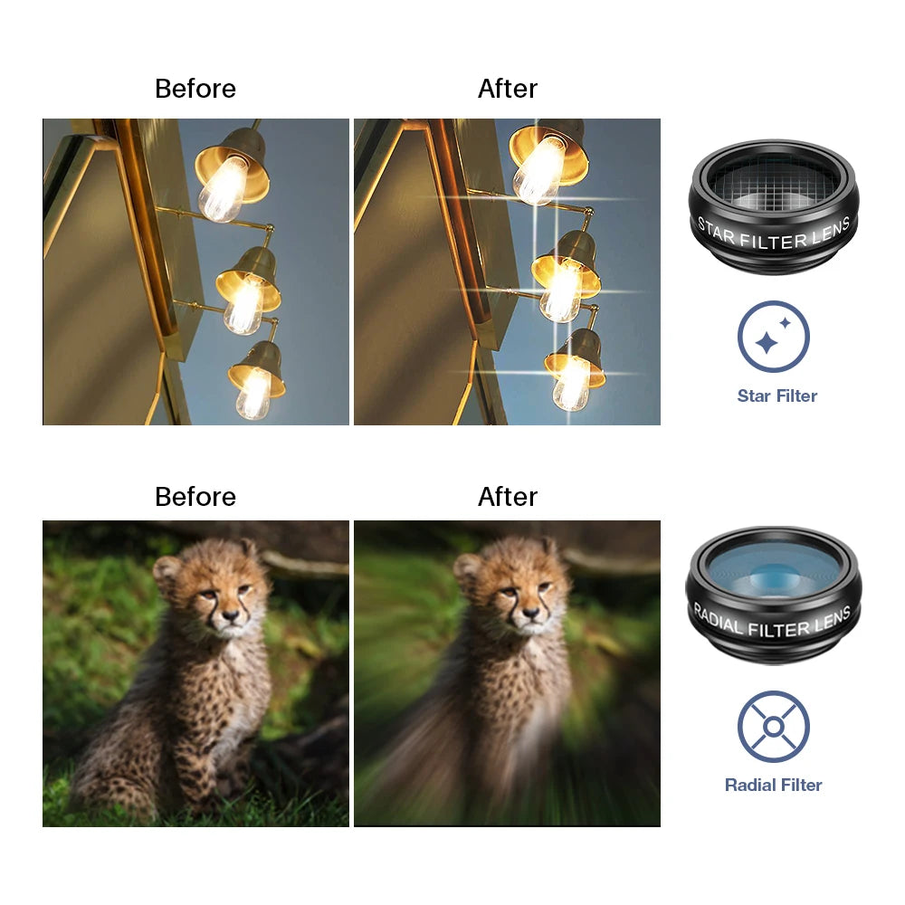 APEXEL 10 in 1 Phone camera Lens