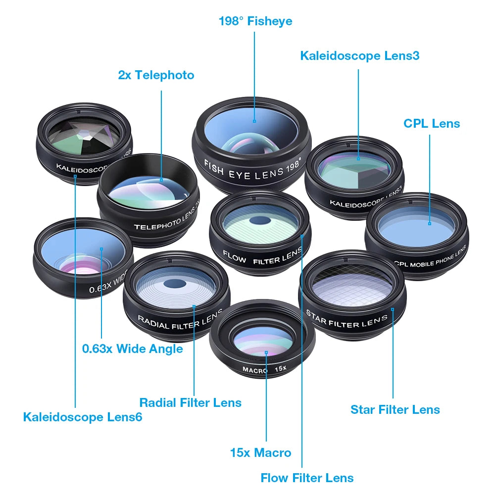 APEXEL 10 in 1 Phone camera Lens