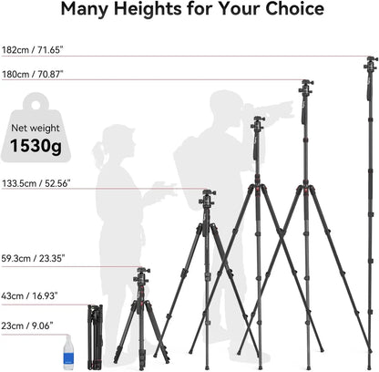 71" Foldable Aluminum Tripod/Monopod