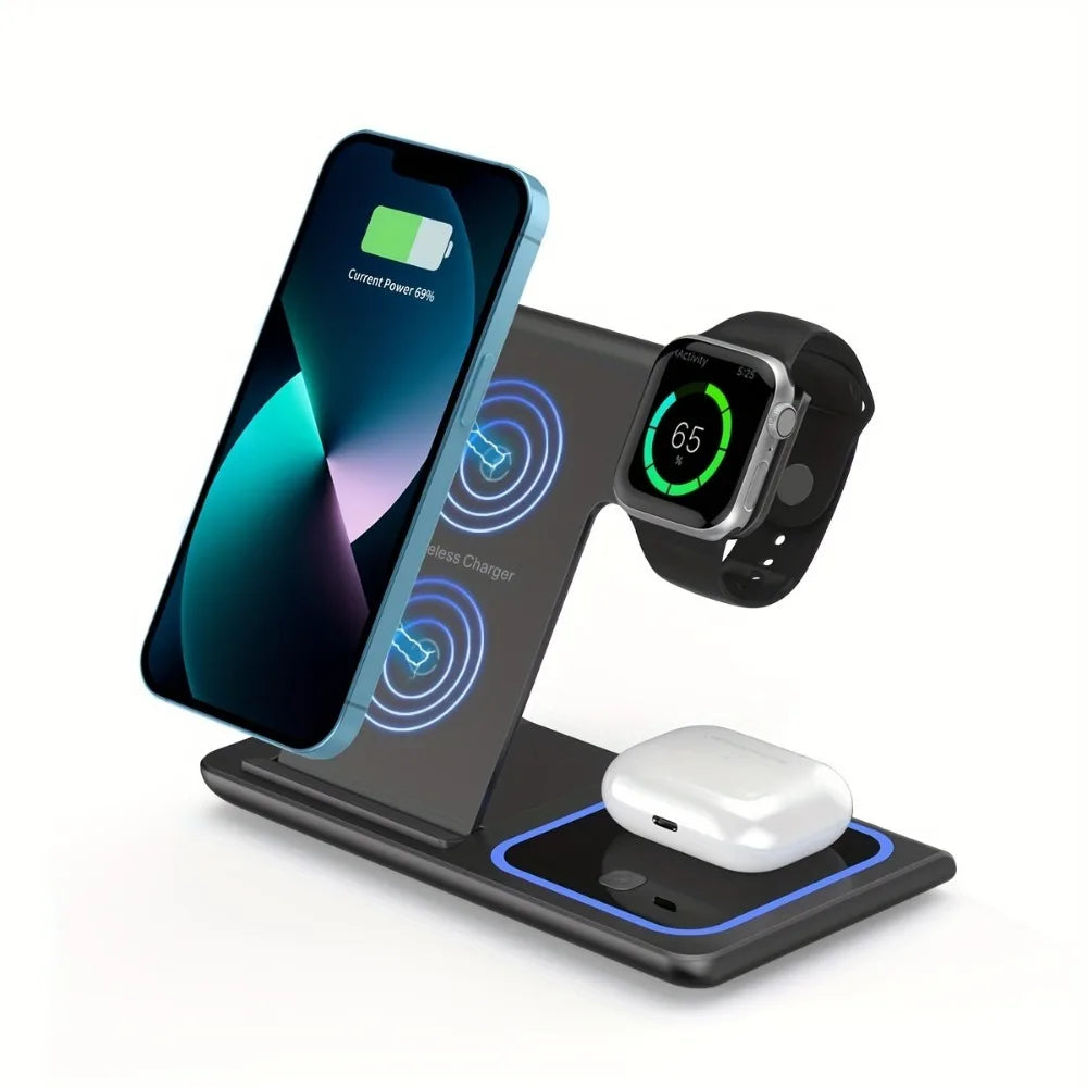 30W LED Fast Wireless Charger Stand
