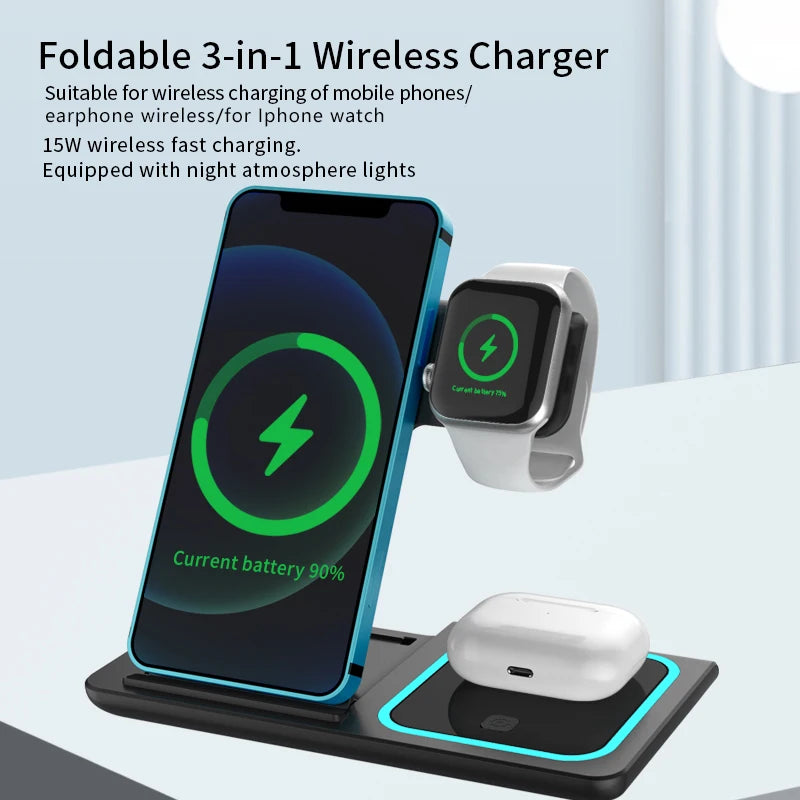 30W LED Fast Wireless Charger Stand