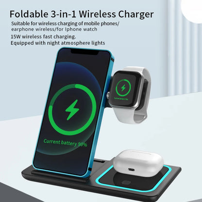 30W LED Fast Wireless Charger Stand