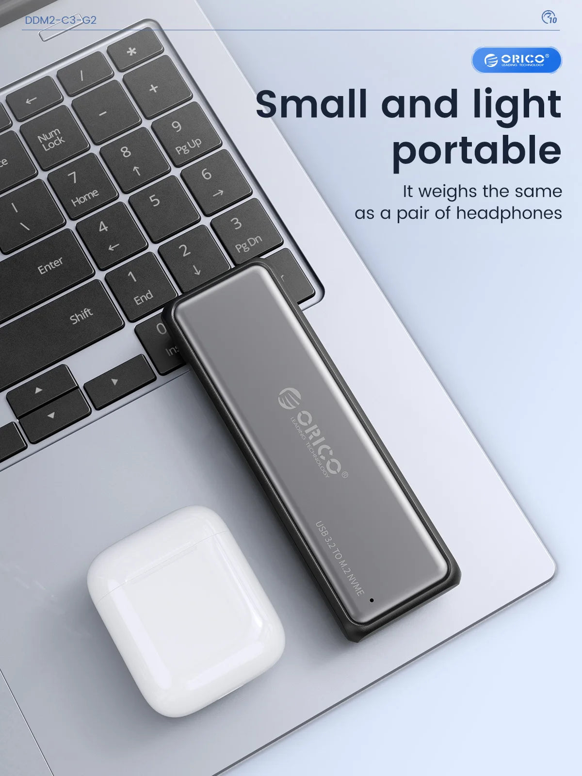 ORICO NVMe SATA Aluminum M.2 SSD Enclosure