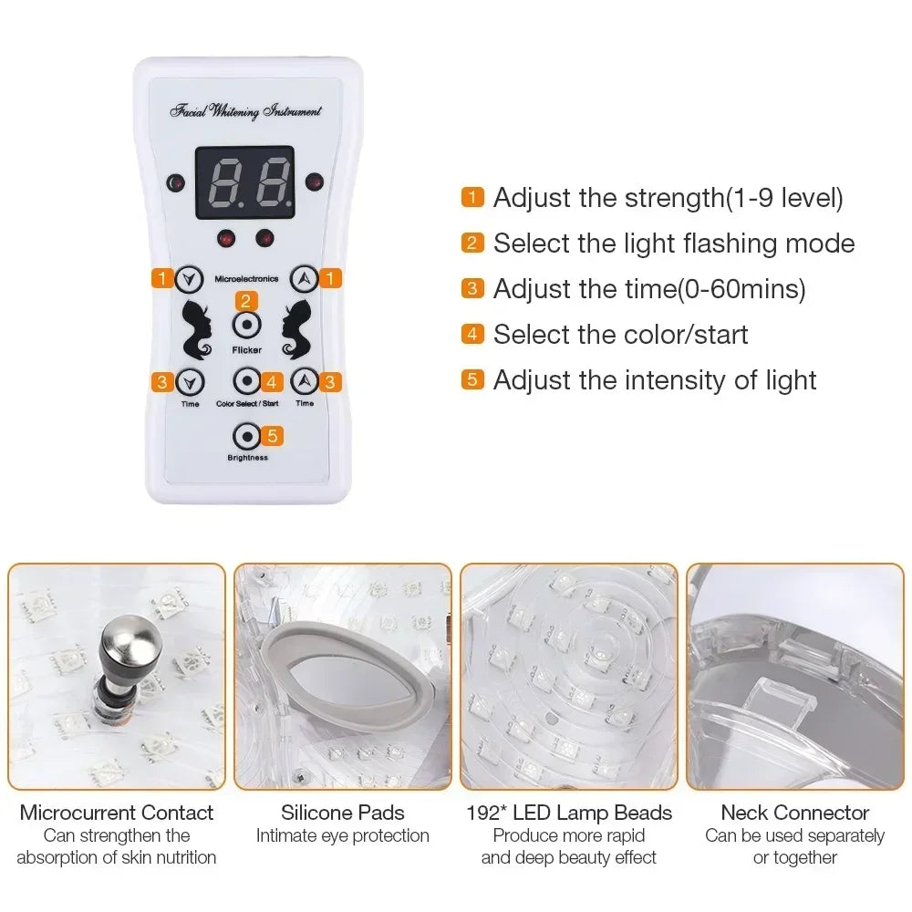 Foreverlily 7 Colors Light LED Facial Skin Care Mask