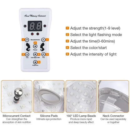 Foreverlily 7 Colors Light LED Facial Skin Care Mask