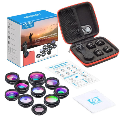 APEXEL 10 in 1 Phone camera Lens