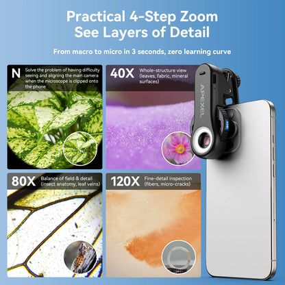 APEXEL 40X/80X/120X Jewelry Lens