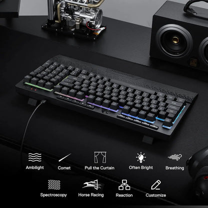 Redragon K515 Shiva RGB Membrane Gaming 98 Keys Mechanical Keyboard