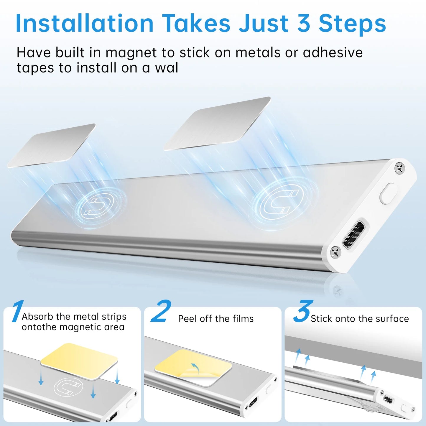 PZSUNLY 5Pcs Smart LED Motion Sensor Lights