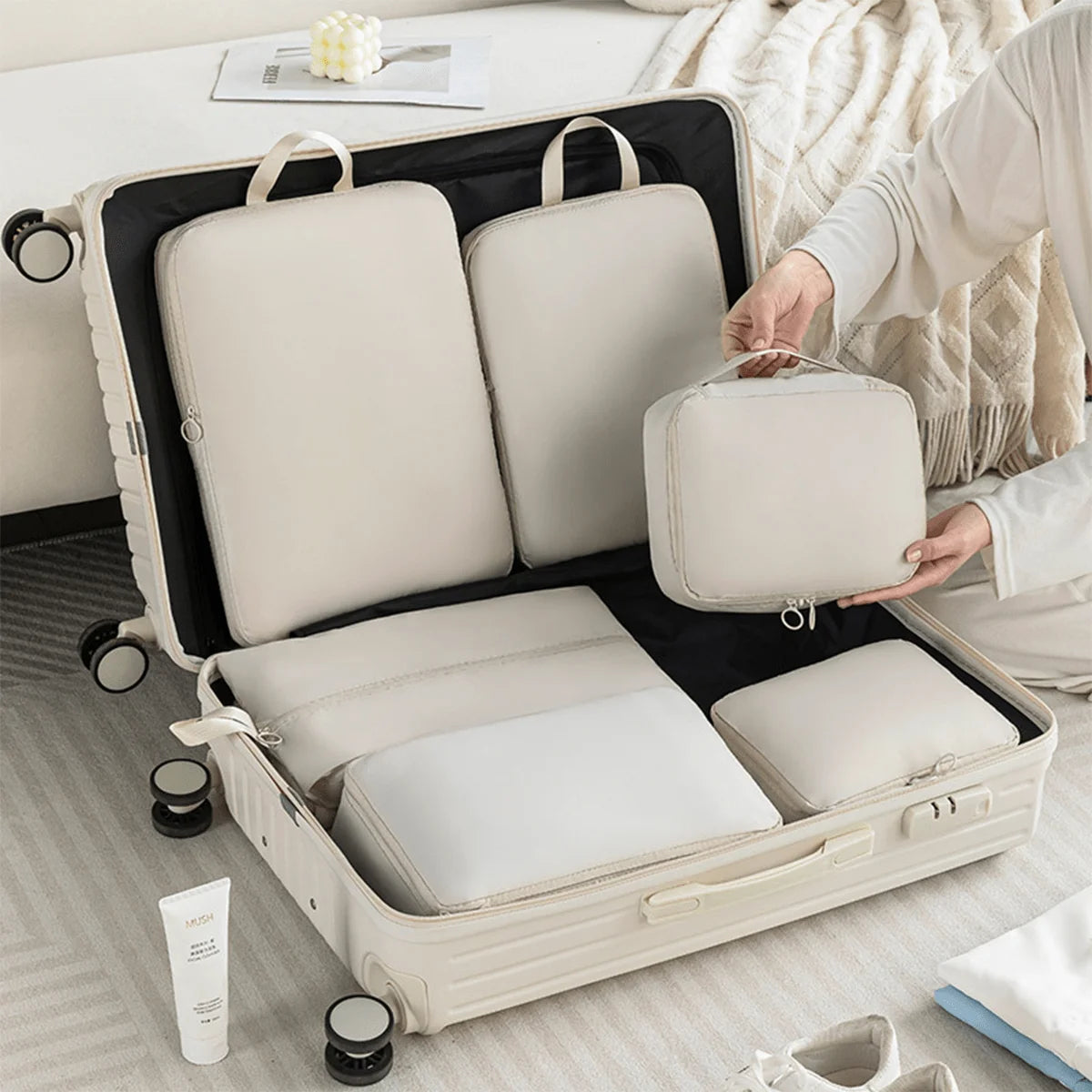 6Pcs Compression Packing Cubes Set