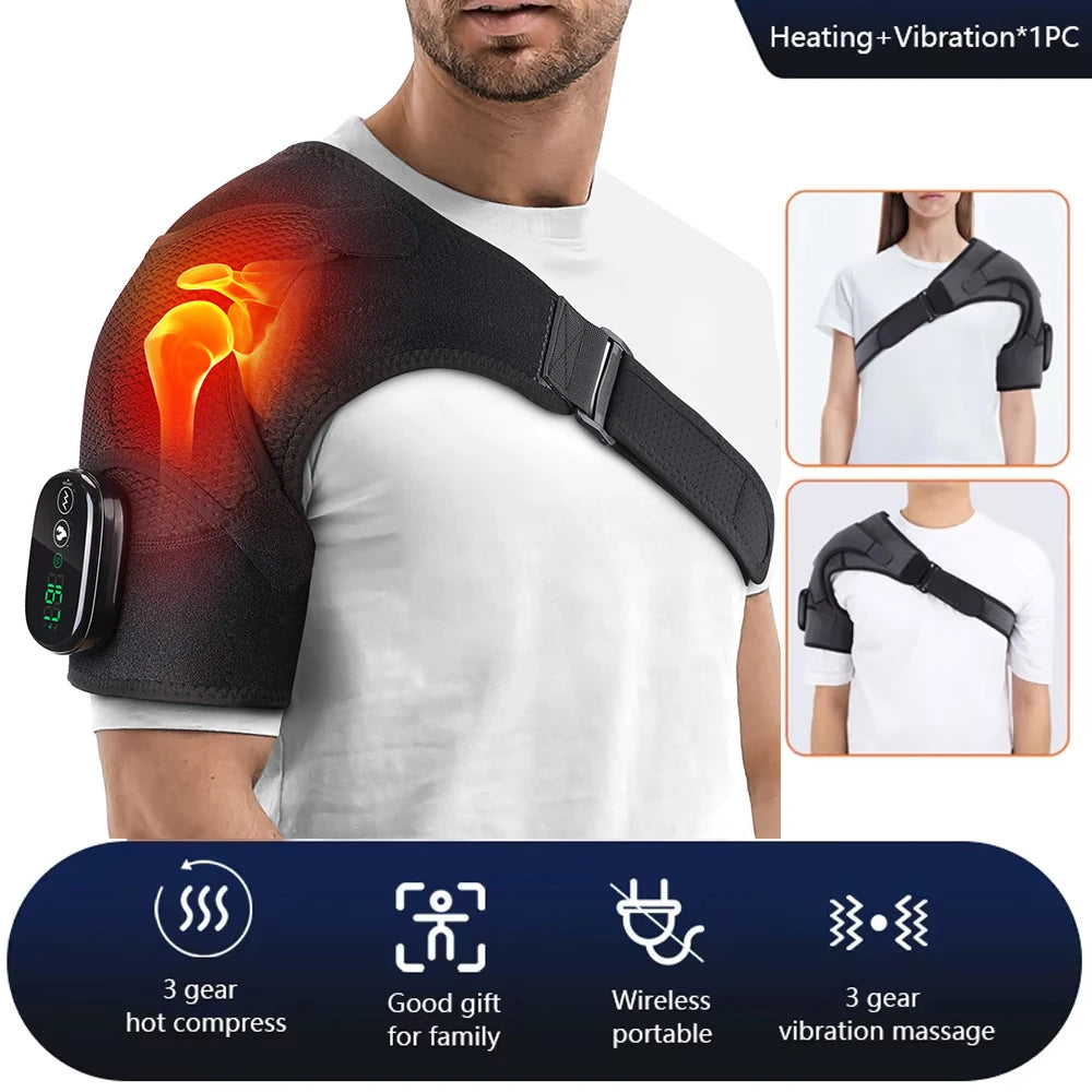 Adjustable Heating Vibration Shoulder Brace