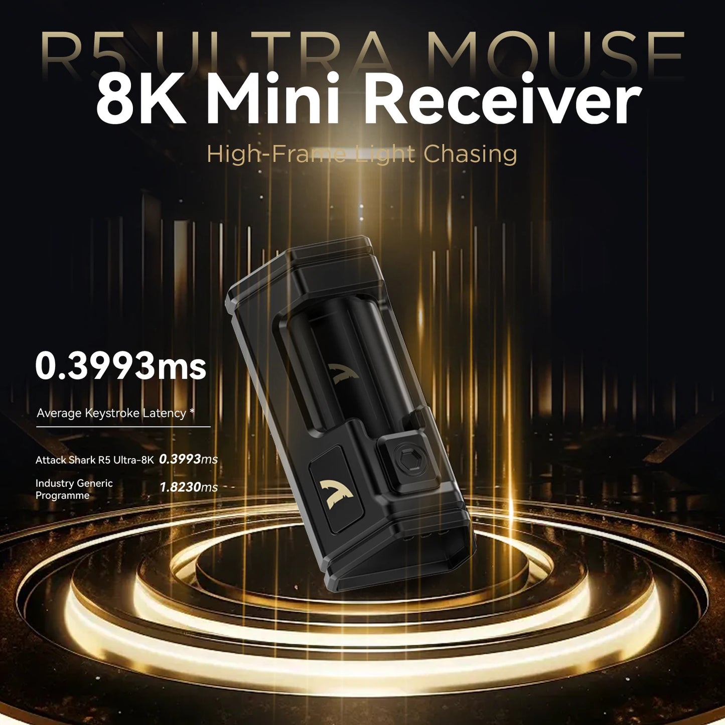 ATTACK SHARK R5 Ultra Carbon Fiber Wireless 8K Gaming Mouse