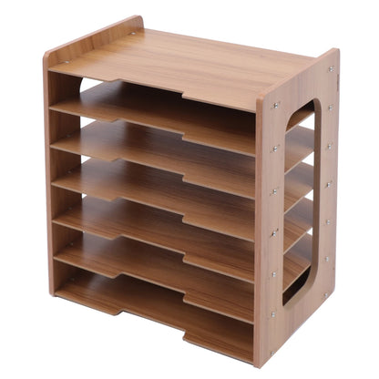 7Tier Widen Wood Office Paper Organizer for Desk