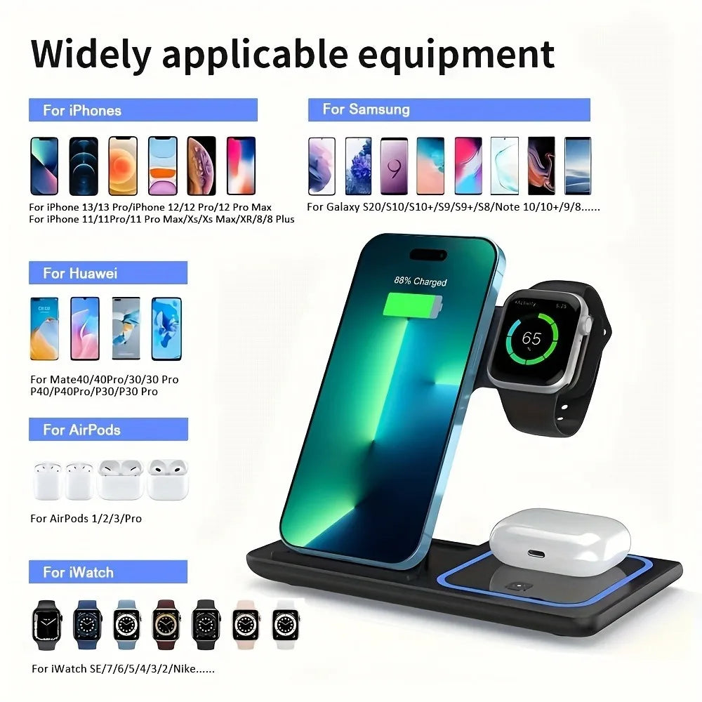 30W LED Fast Wireless Charger Stand