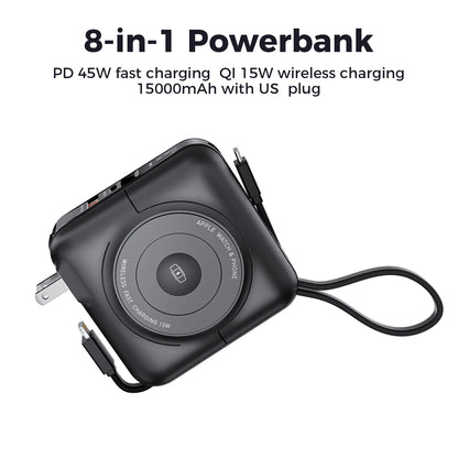 8-in-1 Magnetic Wireless Power Bank