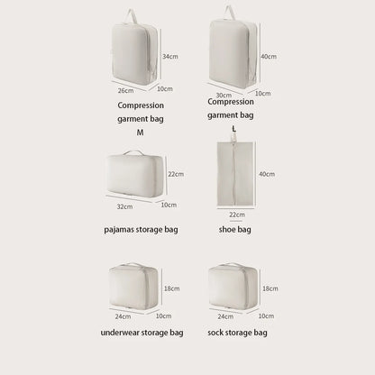 6Pcs Compression Packing Cubes Set