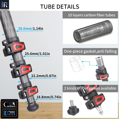 Carbon Fiber Horizontal Tripod