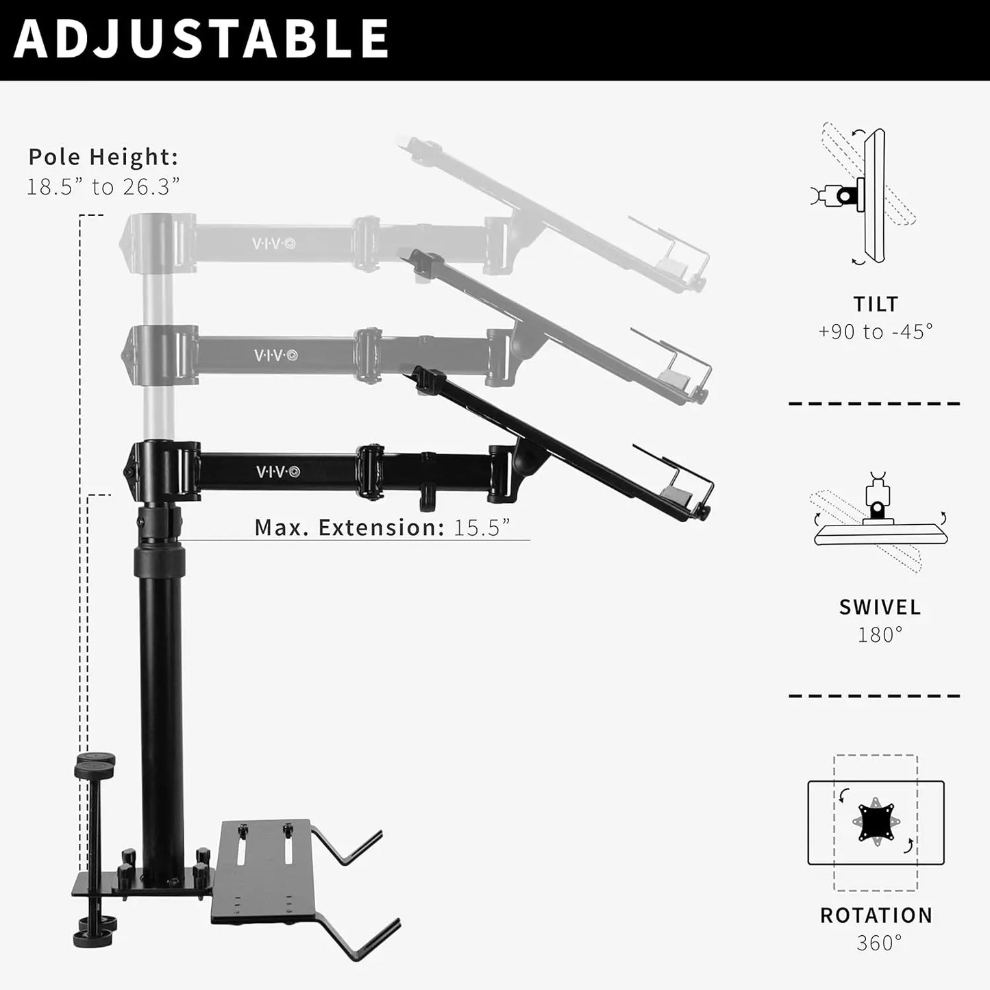 Adjustable Laptop Car Mount