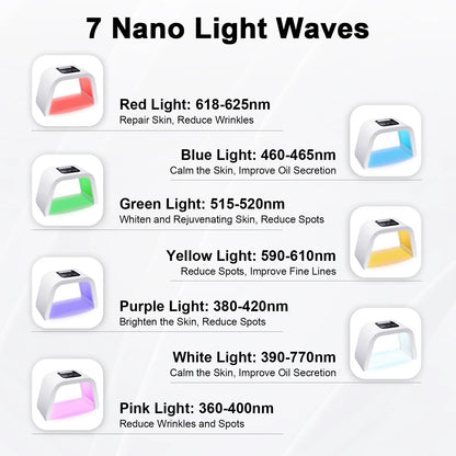 7 Color LED Light Therapy for Face