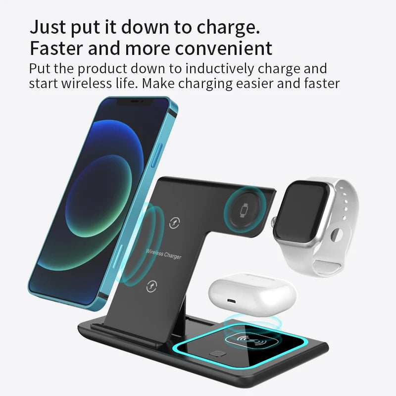 30W LED Fast Wireless Charger Stand