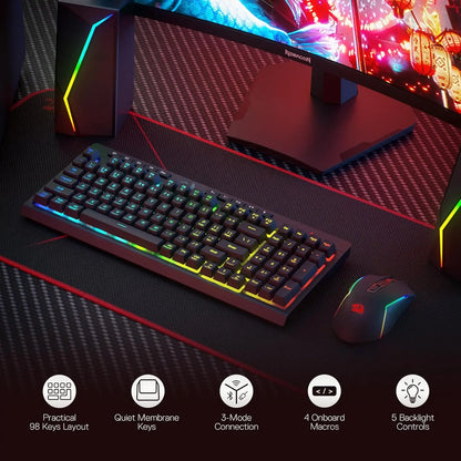 Redragon S142 Wireless Gaming Keyboard & Mouse Combo,