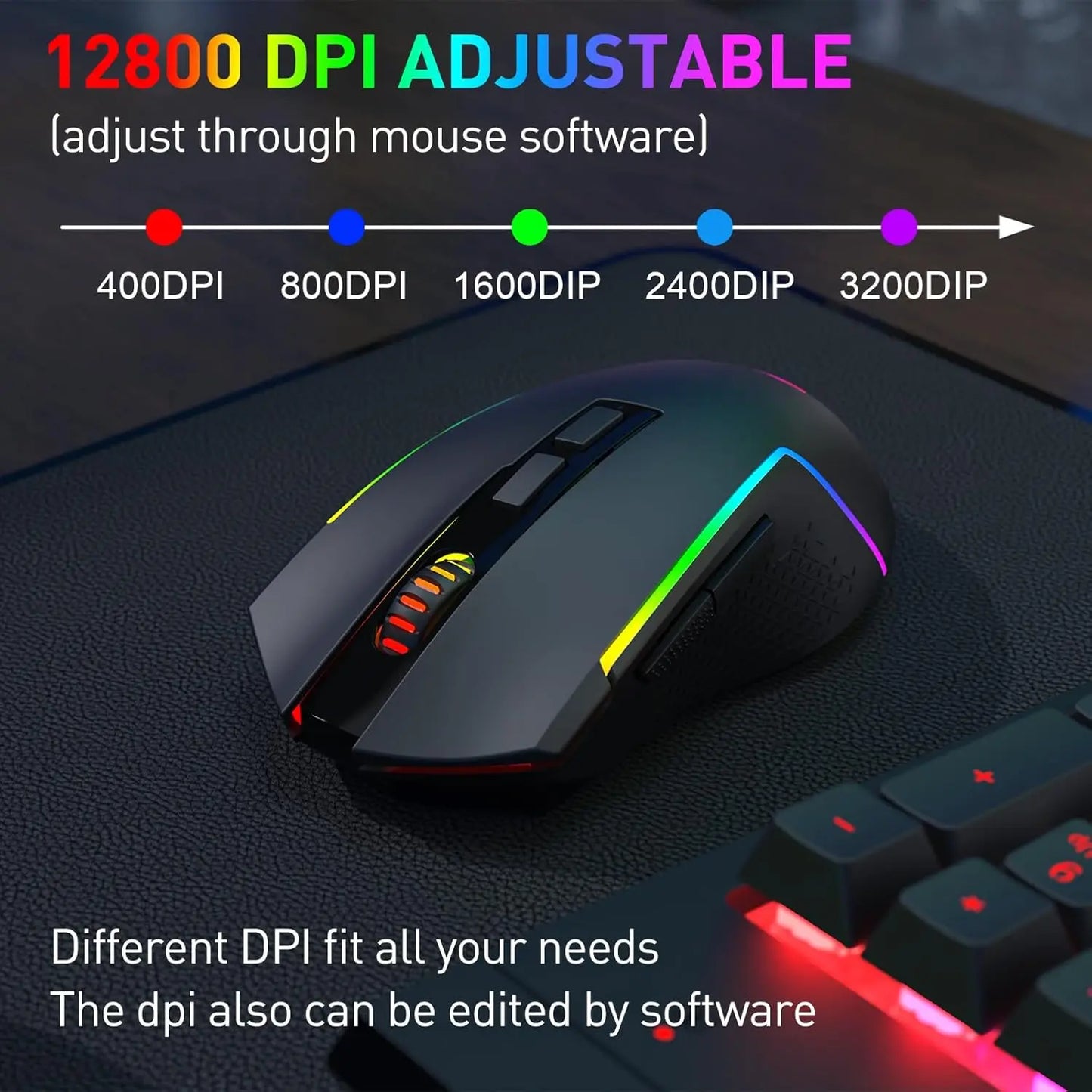 Redragon S151 PRO 3-Mode Wireless Gaming Keyboard