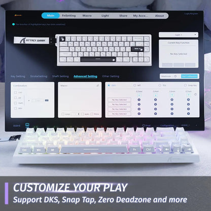 ATTACK SHARK X68 HE Rapid Trigger Mechanical Gaming Keyboard