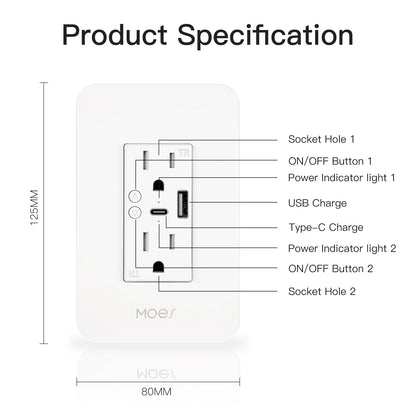 WiFi Smart Power Wall Socket