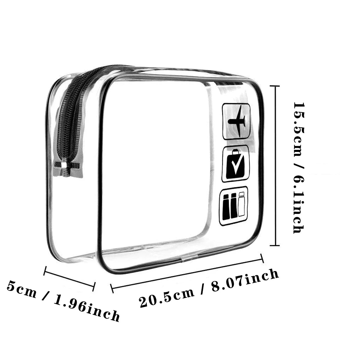 Transparent Zipper Makeup Bag