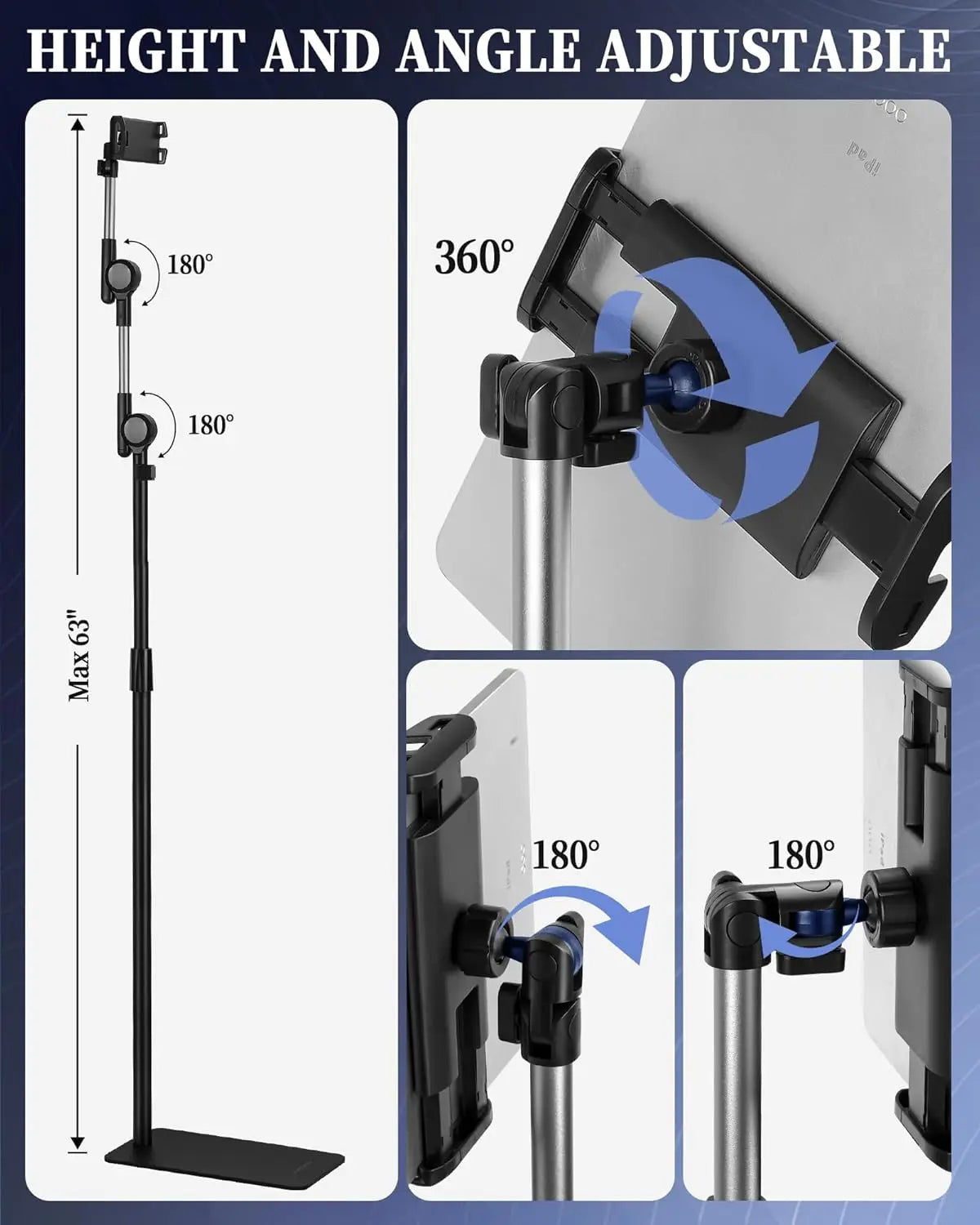Adjustable Tablet Floor Stand