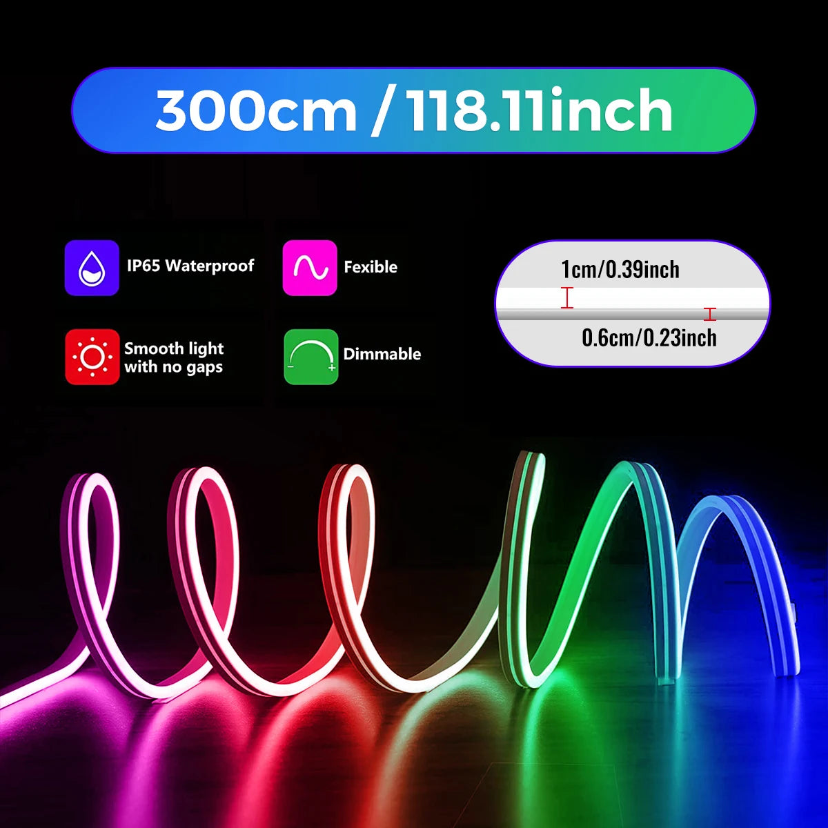 10M/5M/3M Neon WIFI RGB Led Strip Lights