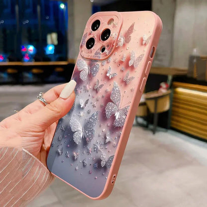 Butterfly Floral Design Shockproof Phone Case