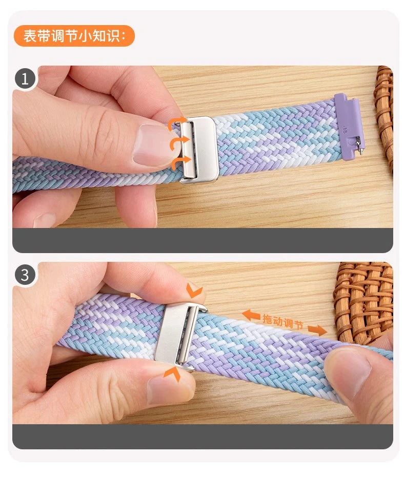 18mm Braided Magnetic Strap For huawei watch