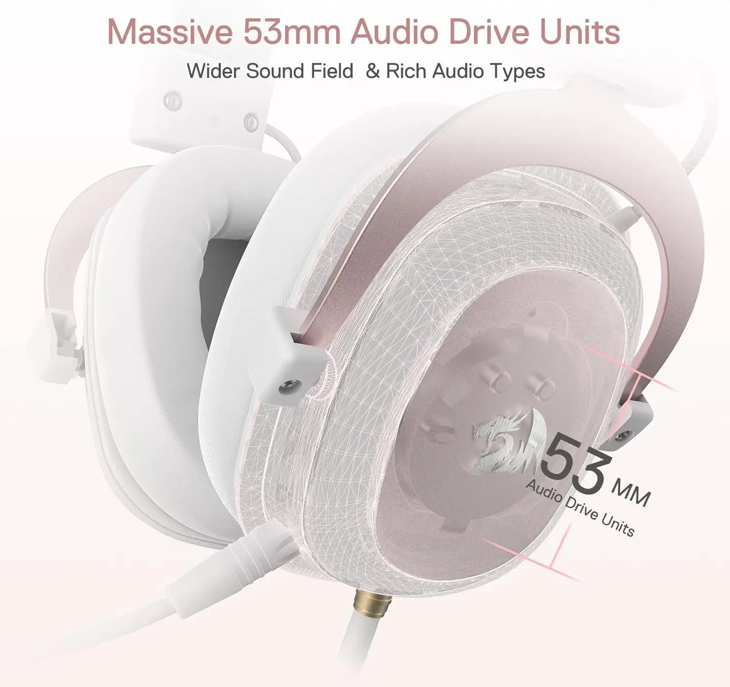 Redragon H510 Zeus White Wired Gaming Headset