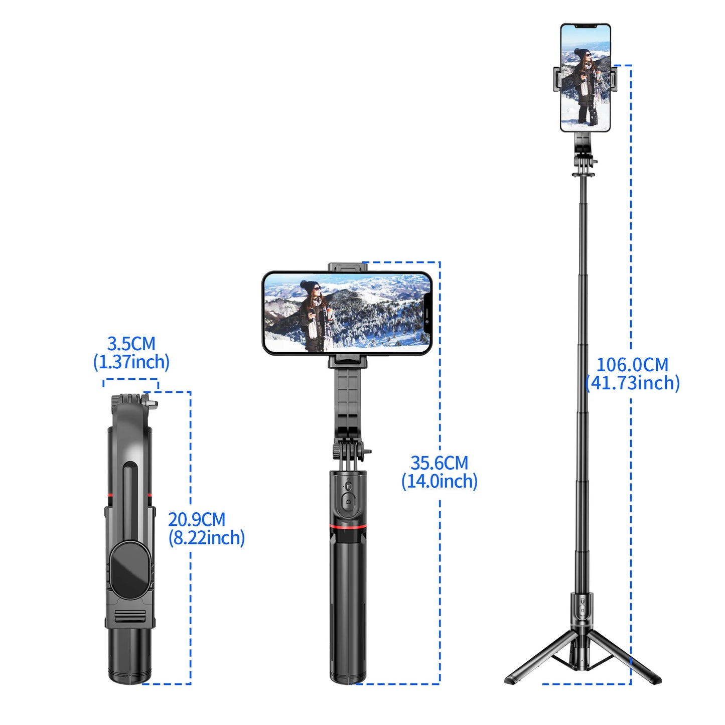 L12 1060mm Foldable Selfie Stick