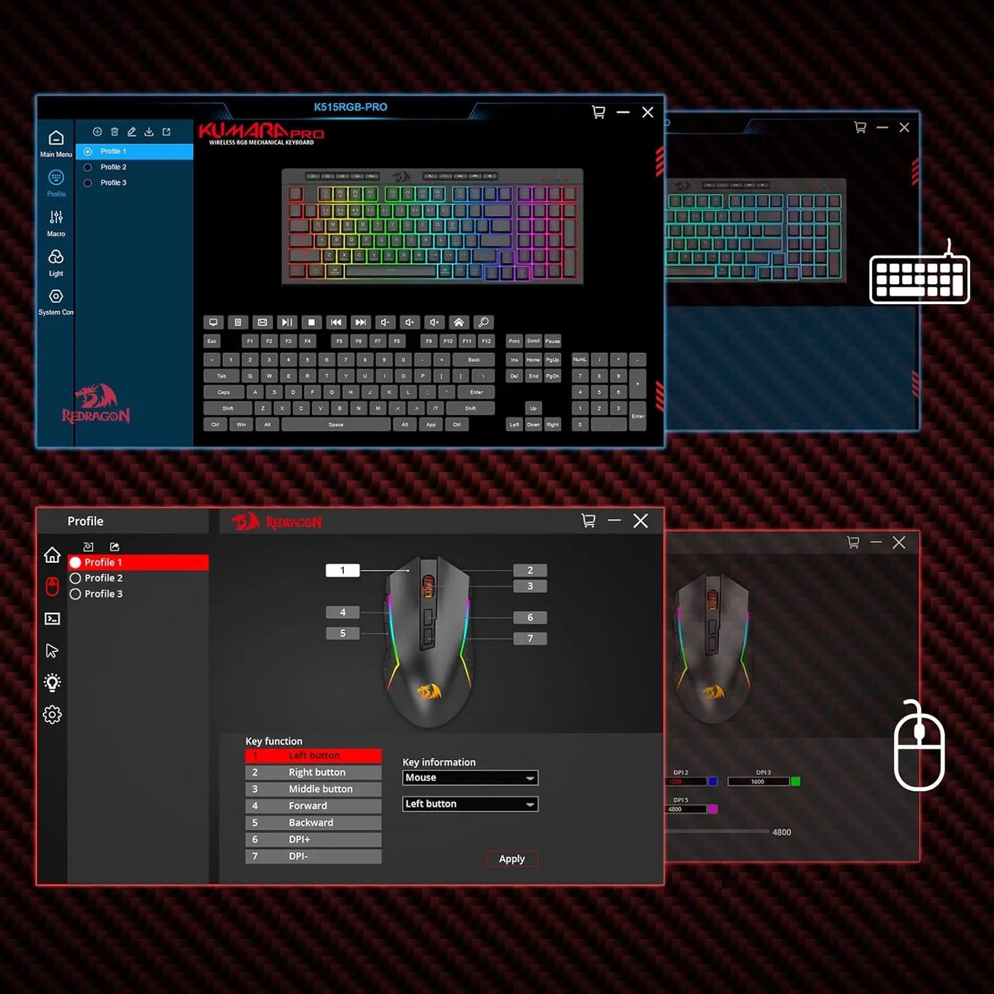 Redragon S142 Wireless Gaming Keyboard & Mouse Combo,