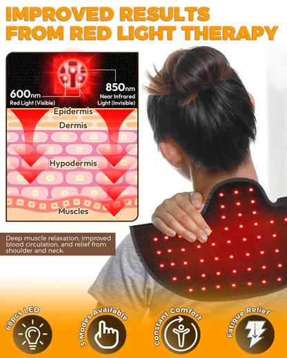 Neck Shoulder Red Light Therapy Massager