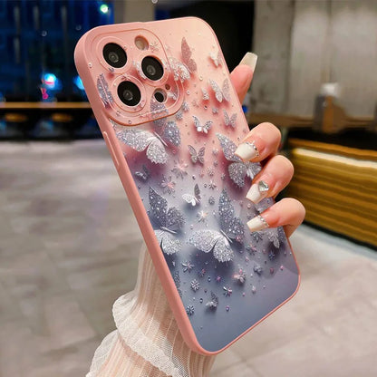 Butterfly Floral Design Shockproof Phone Case