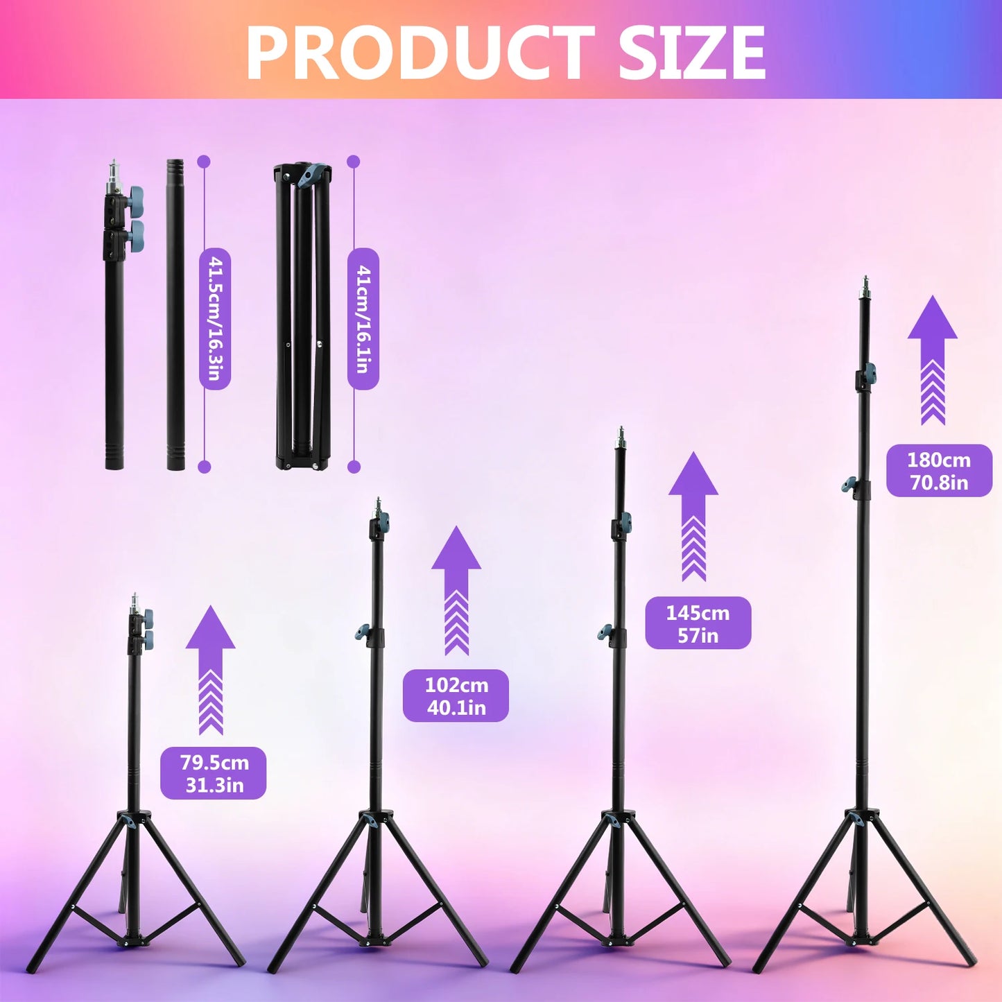 Adjustable 10" RGB Ring Light