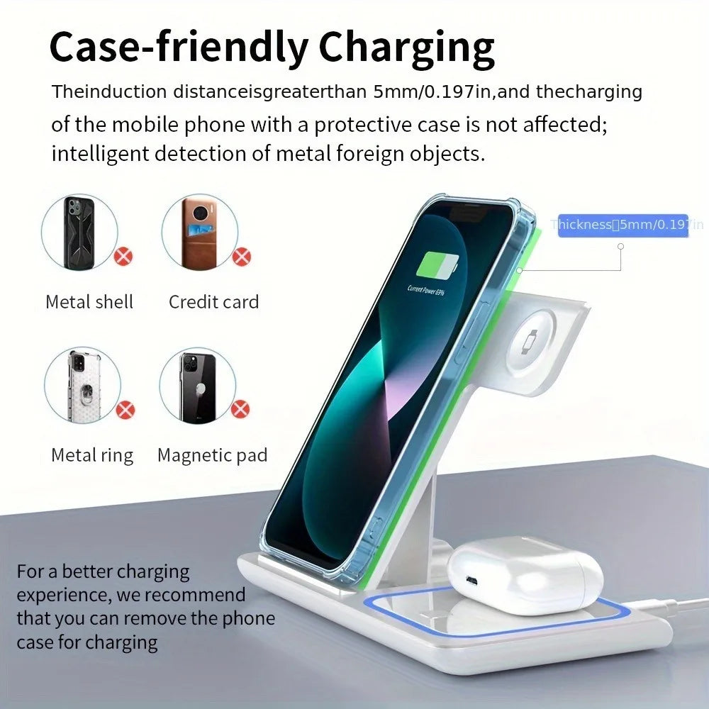 30W LED Fast Wireless Charger Stand