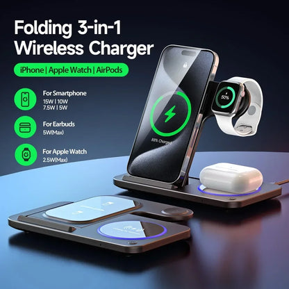 30W 3 in 1 Fast Wireless Charger