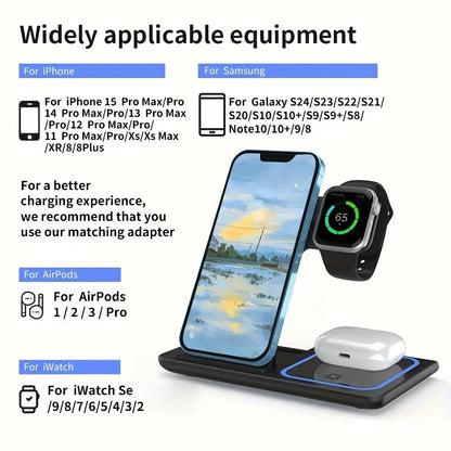 30W LED Fast Wireless Charger Stand