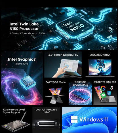 CHUWI FreeBook 2-in-1 Laptop 13.5'' Intel