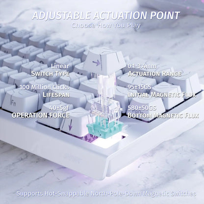 ATTACK SHARK X68 HE Rapid Trigger Mechanical Gaming Keyboard