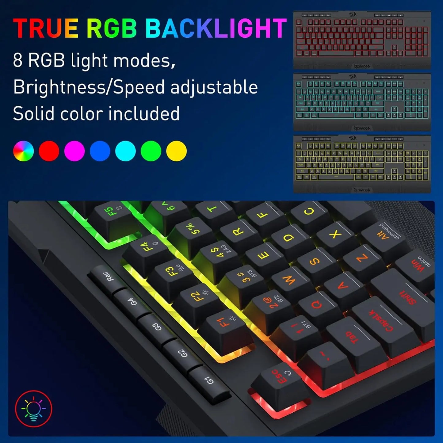 Redragon S151 PRO 3-Mode Wireless Gaming Keyboard