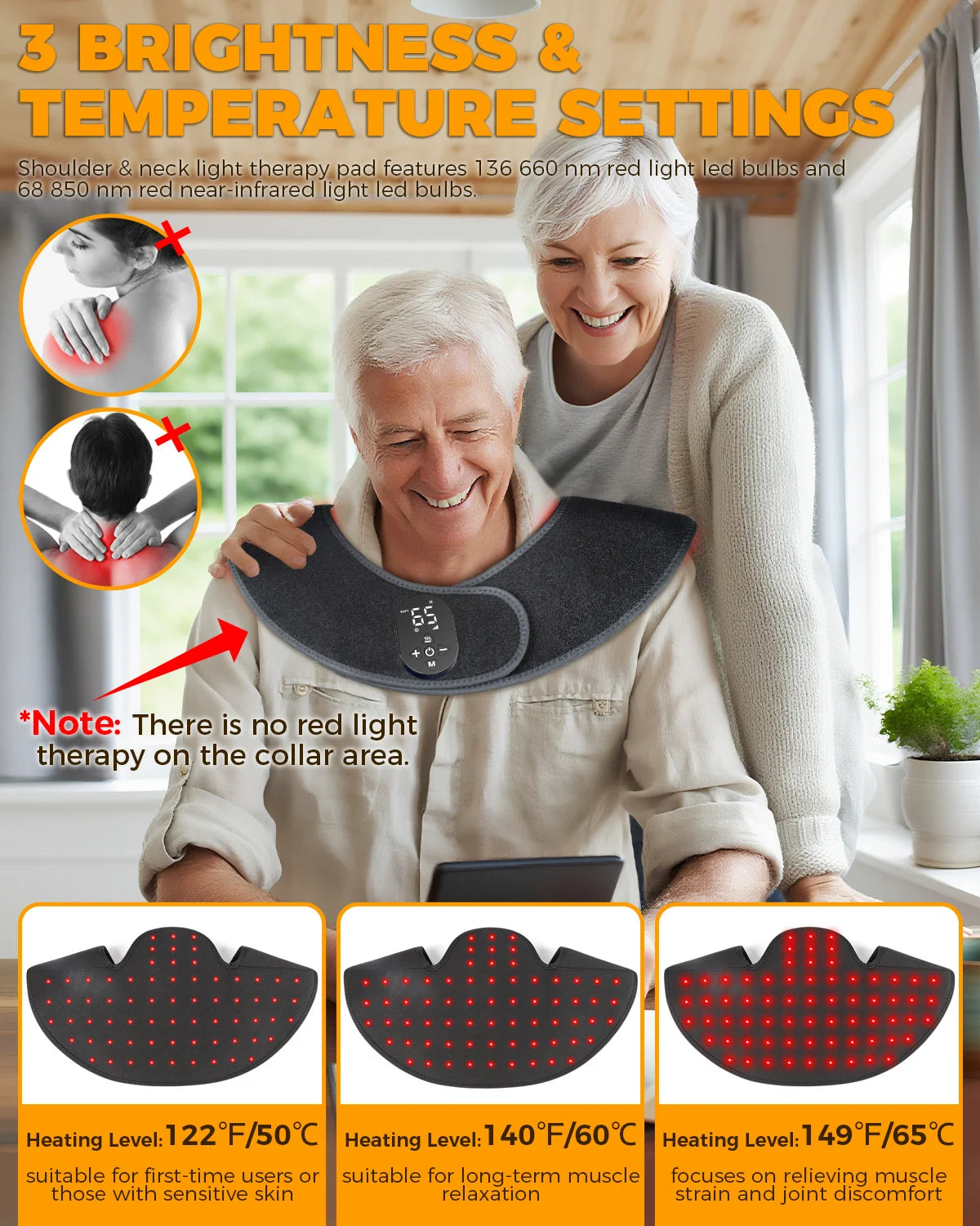 Neck Shoulder Red Light Therapy Massager