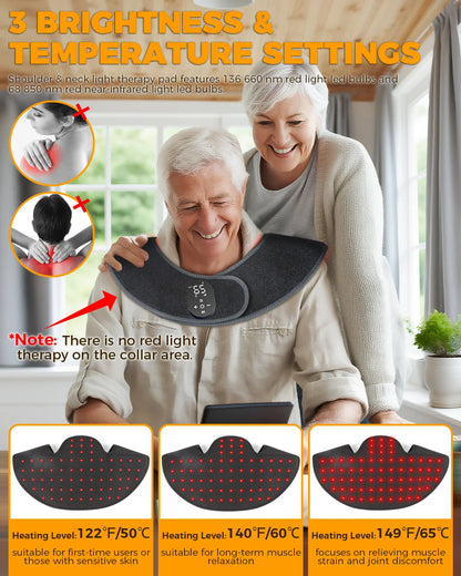 Neck Shoulder Red Light Therapy Massager